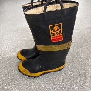 Servus Firebreaker Rubber Firefighter Steel Toe Rubber Rain Boots